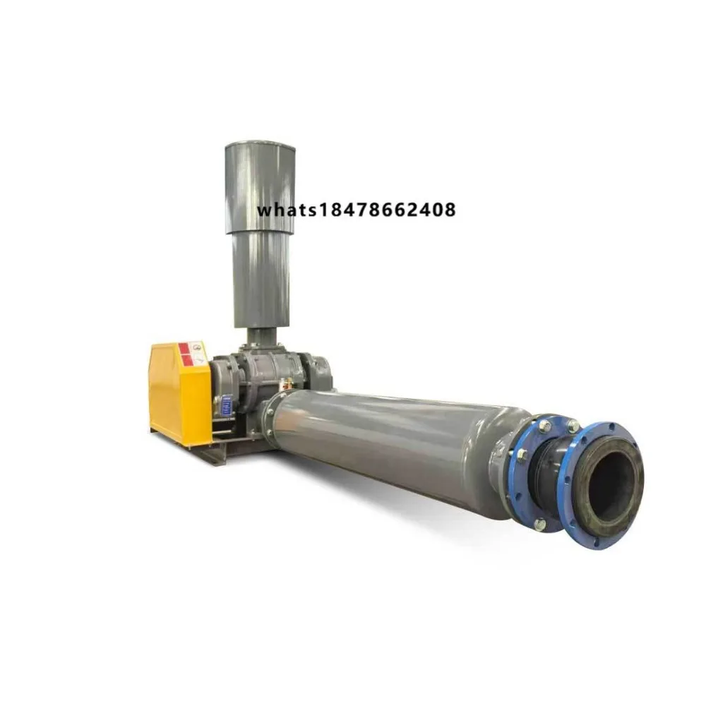 Positive Displacement AC Electric Industrial Air Conveyor High Pressure Three Leaf Roots Blower OEM Cast Iron Blade Powder Grain