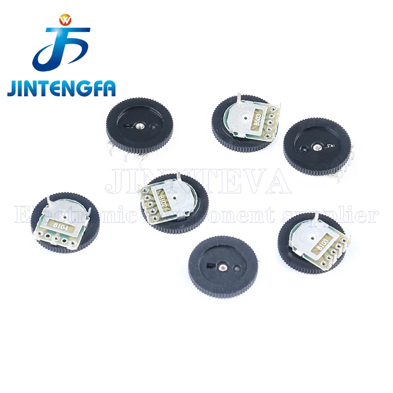 10PCS 16*2mm 3Pin 5Pin 1K 10K 20K 50K B102 B103 B203 B503 B202 B502 B104 Single And Double Gear Dial Potentiometer Volume Switch