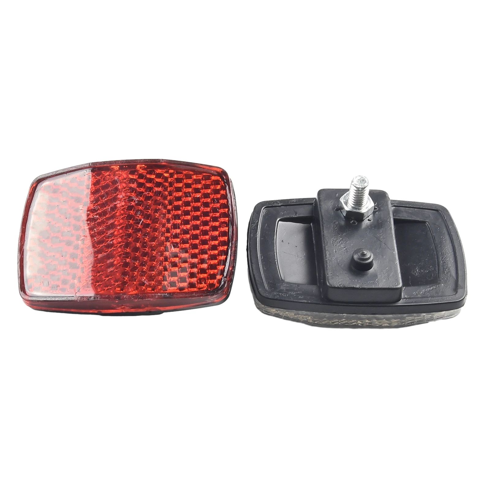 

Bike Bicycle Reflectors Red & White Set Mounting Bracket ABS Material Reflective Safety Reflector Set (90 characters)