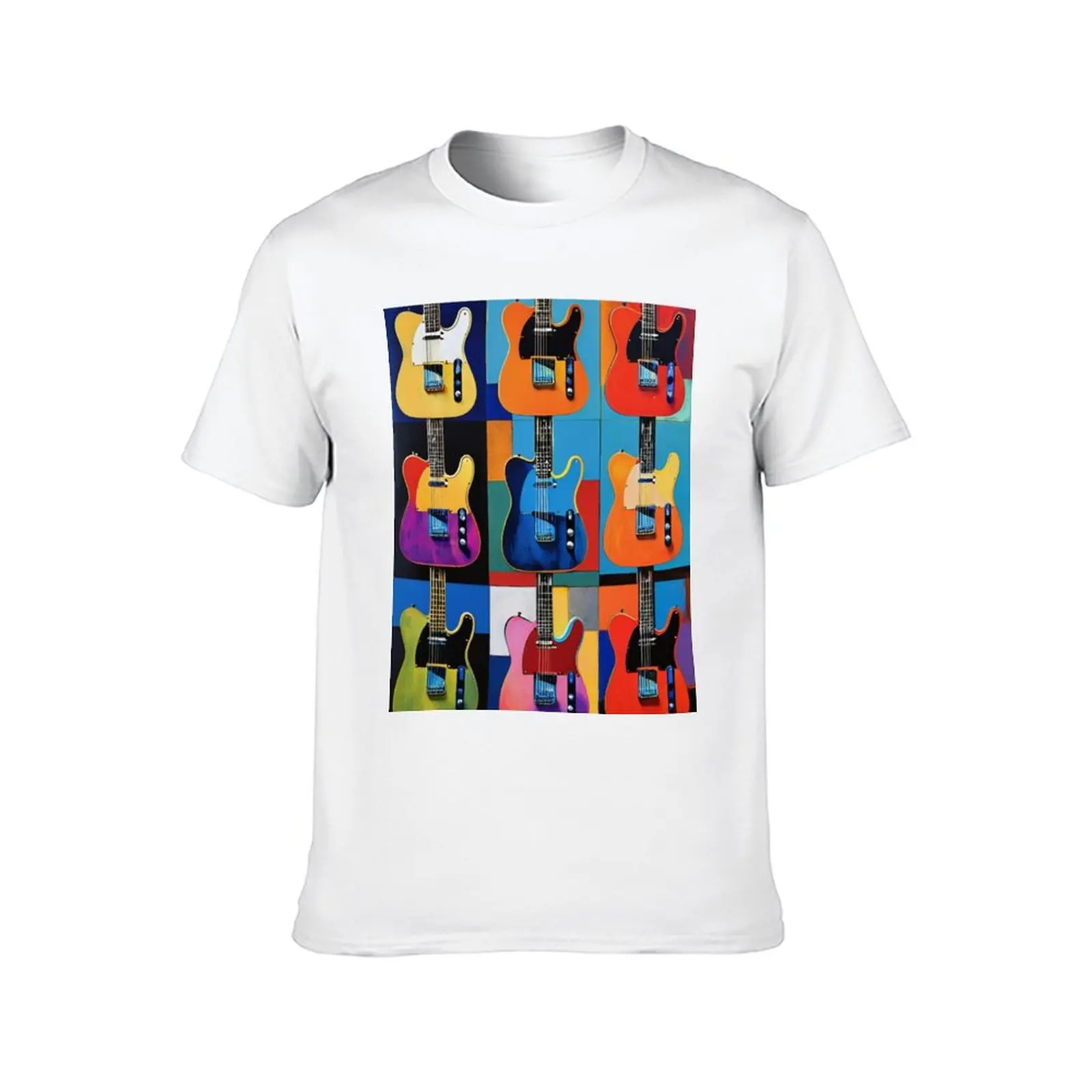 TELECASTER GUITAR TILE T-Shirt cotton man t-shirts vintage Funny t-shirt man t shirt t shirt for men