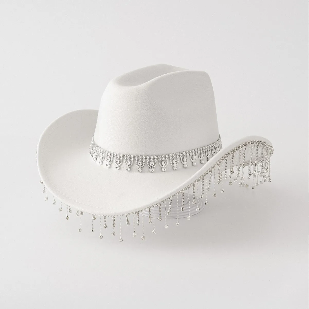 

HongLuan Glitter Costume Hat Adult & Cowboy Hats Rhinestone for Woman, Cowboy Cosplay Female Accessories & Cowgirl Cap