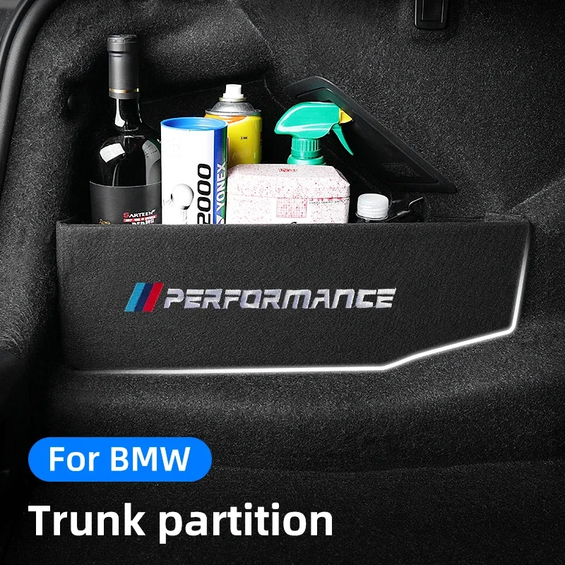 Embroider Car Trunk Partition Storage Box For BMW F30 F10 F11 F18 G20 G28 G30 G38 G32 G11 X1 F48 F49 X2 X3 F25 G01 G02 X5 G05 X6