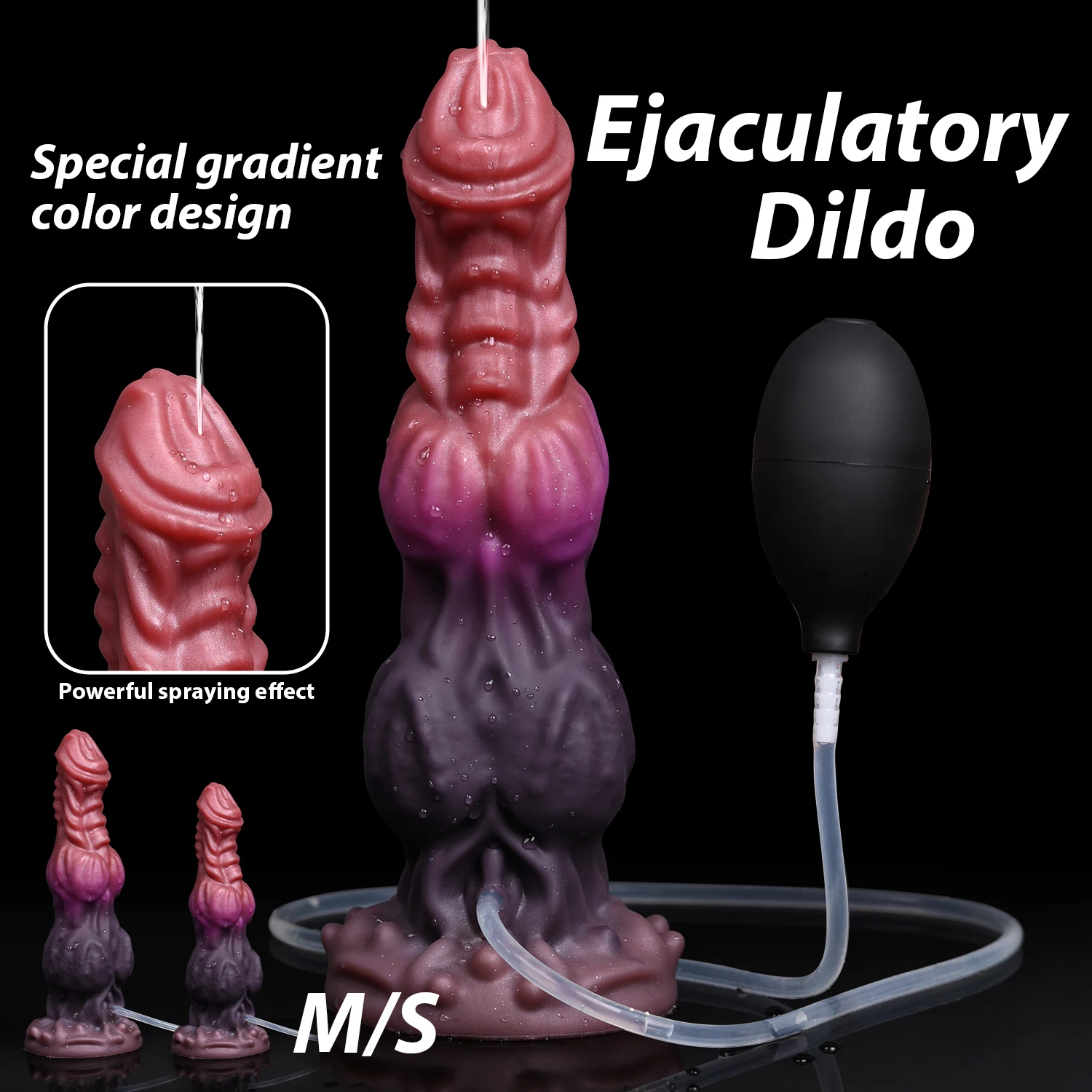 Ejaculation Anal Plug Dog Wolf Dildo Inflatable Big Knot Monster Dildos Penis Squirting Strong Sucker Dick Sex Toy for Women Men