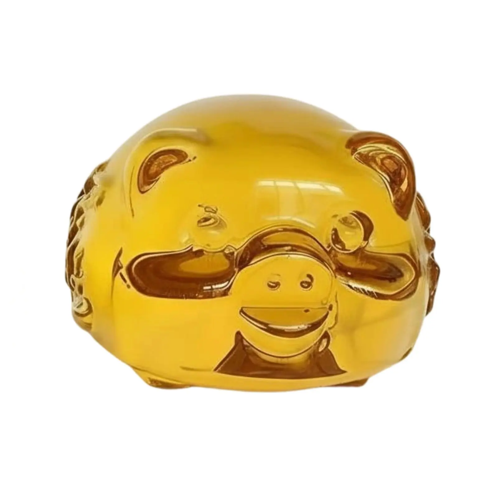 Crystal Golden Pig Ornament Lucky Fortune Pig Statue Desktop Decoration for Home Office Housewarming Gift Collection - view 5