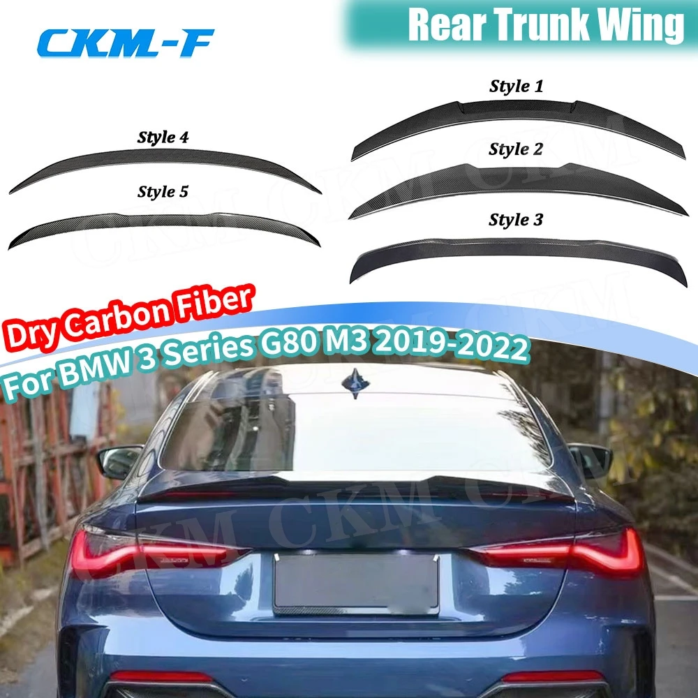 

Dry Carbon Fiber for BMW 3 series G20 G80 M3 Sedan 2019-2022 Rear Trunk Lip Spoiler Rear Boot Spoiler Body Kits