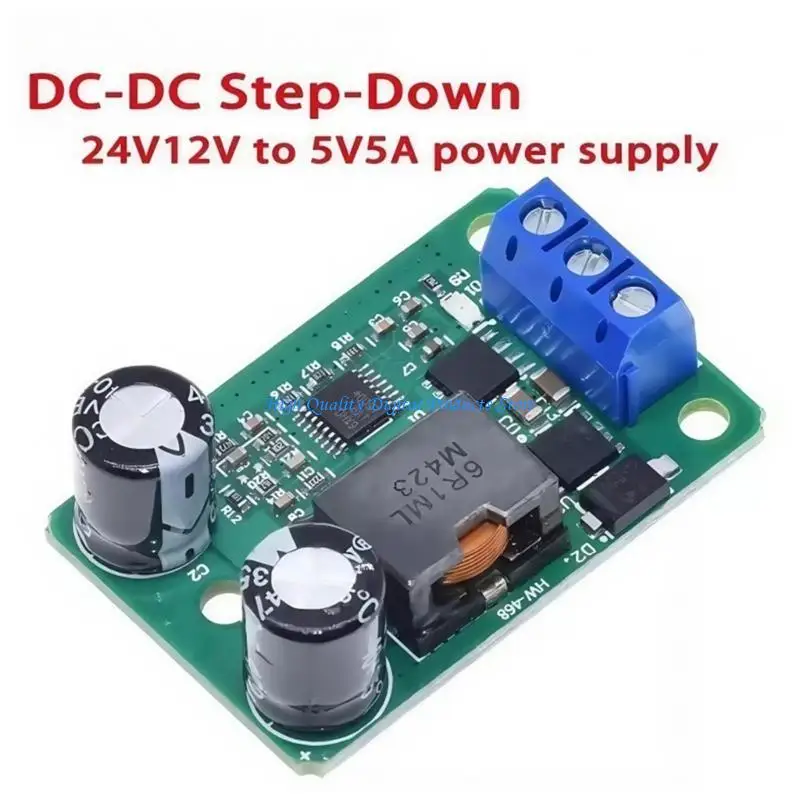 U2JE 5PCS Voltages Converter MODULE 24V 12V إلى 5V 5A Voltages Hrimulator بحماية محملة