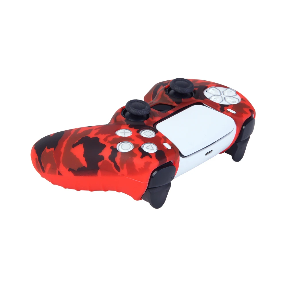 Silicone Controller Protective Waterproof Housing Shell Camouflage Case Cover Gamepad Console Skin For Sony Playstation 5 PS5