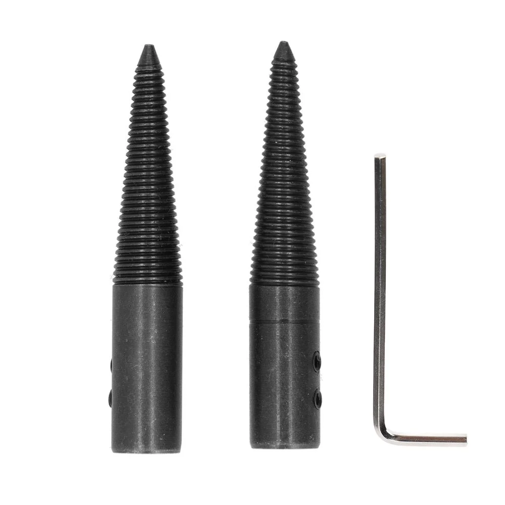 3 PCS Tapered Spindle Adapter Left and Right Black Anodized Polishing Connecting Rod Steel Bench Grinder Adapter