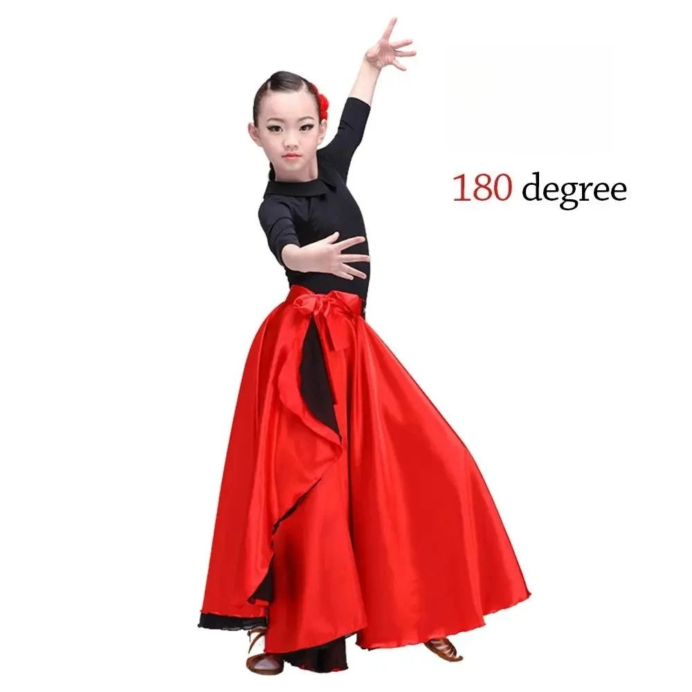 Falda de chal de flamenco español para carnaval, de poliéster, de gran vuelo, para danza del vientre, trajes de baile de salón, actuación de Paso Doble, vestido de baile