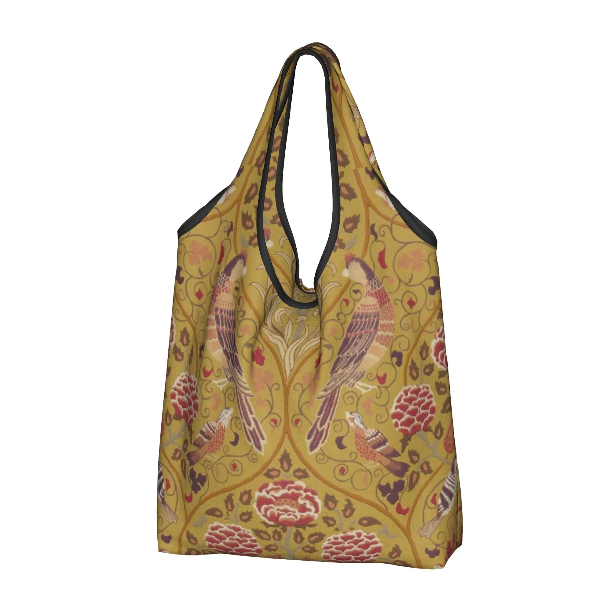 Kawaii Vintage Floral Pattern By William Morris Shopping Tote Bag Portable  Groceries Shoulder Shopper Bag