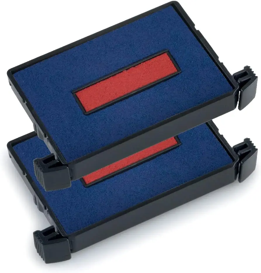

Replacement Ink Pads for Self-Inking Stamps - Pack of 2 - Red/Blue - Fits Printy 4760, 4750, 4750/L, 4755
