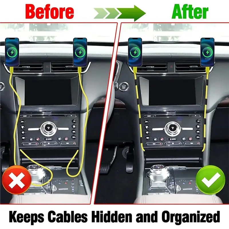 12 Pcs Car Trim Cable Clips For Neat Cable Management In Your Vehicle Interior Deal For Phone Chargers, Dash Cams