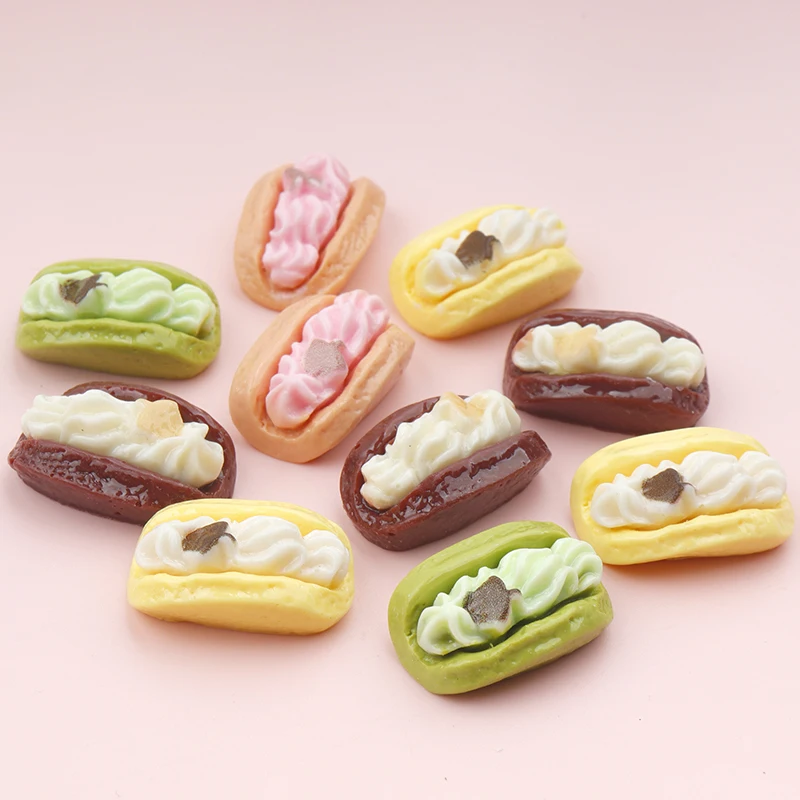 10/100pcs Resin Model Cute 3D Fake Food Cream Cake Simulation DIY Accessories Dollhouse Miniatures Ornament Craft Home Decor