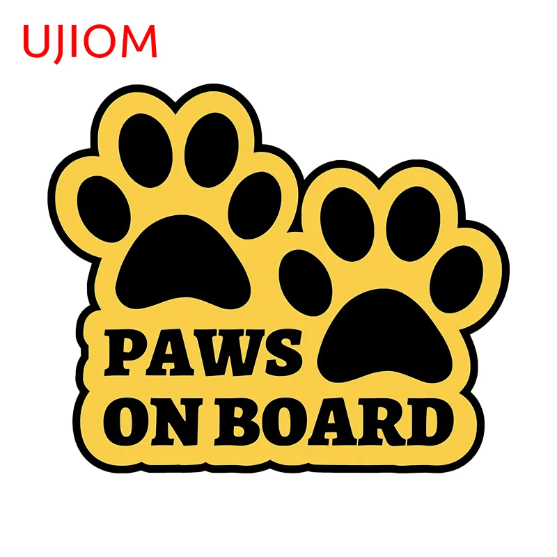 UJIOM Cute Dog Paw Warning Wall Sticker Popular Premium Wardrobe Decal Waterproof Vinly Suitable for Wardrobe Veneer Decoration