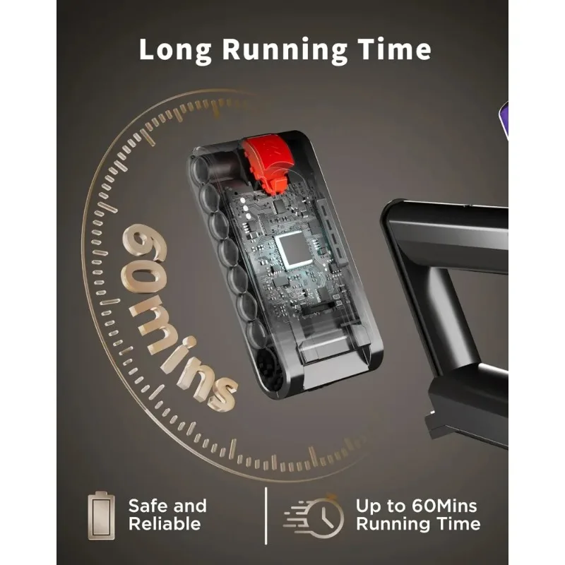 コードレス掃除機、アップグレードされた550W 50KPA 60分、家庭用掃除機、ブラシレスモーター搭載の自立型コードレス掃除機