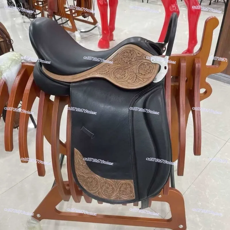 Saddle harness, endurance comprehensive saddle, cowhide accessories, new promotional horse racing full set