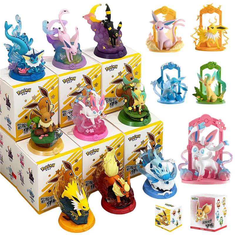 

9 Style Pokemon Figures Eeveelution Espeon Sylveon Glaceon Leafeon Vaporeon Umbreon Flareon Anime Figure Pocket Monster Toy