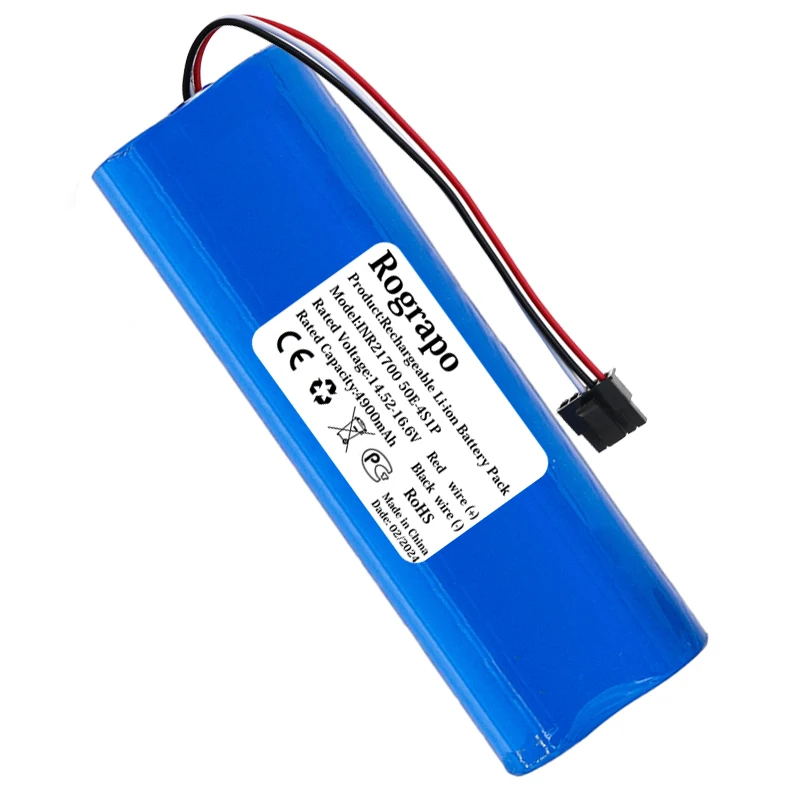 New 4900mAh 4INR22/71 INR21700 50E-4S1P-CRL200S+ Robot Battery For Xiaomi Robot Vacuum Mop Viomi V3