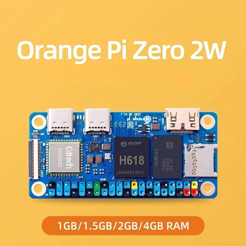100% Original Orange Pi Zero 2W Development Board Allwinner H618 Chip Support Android Linux System Mini Single Board Computer