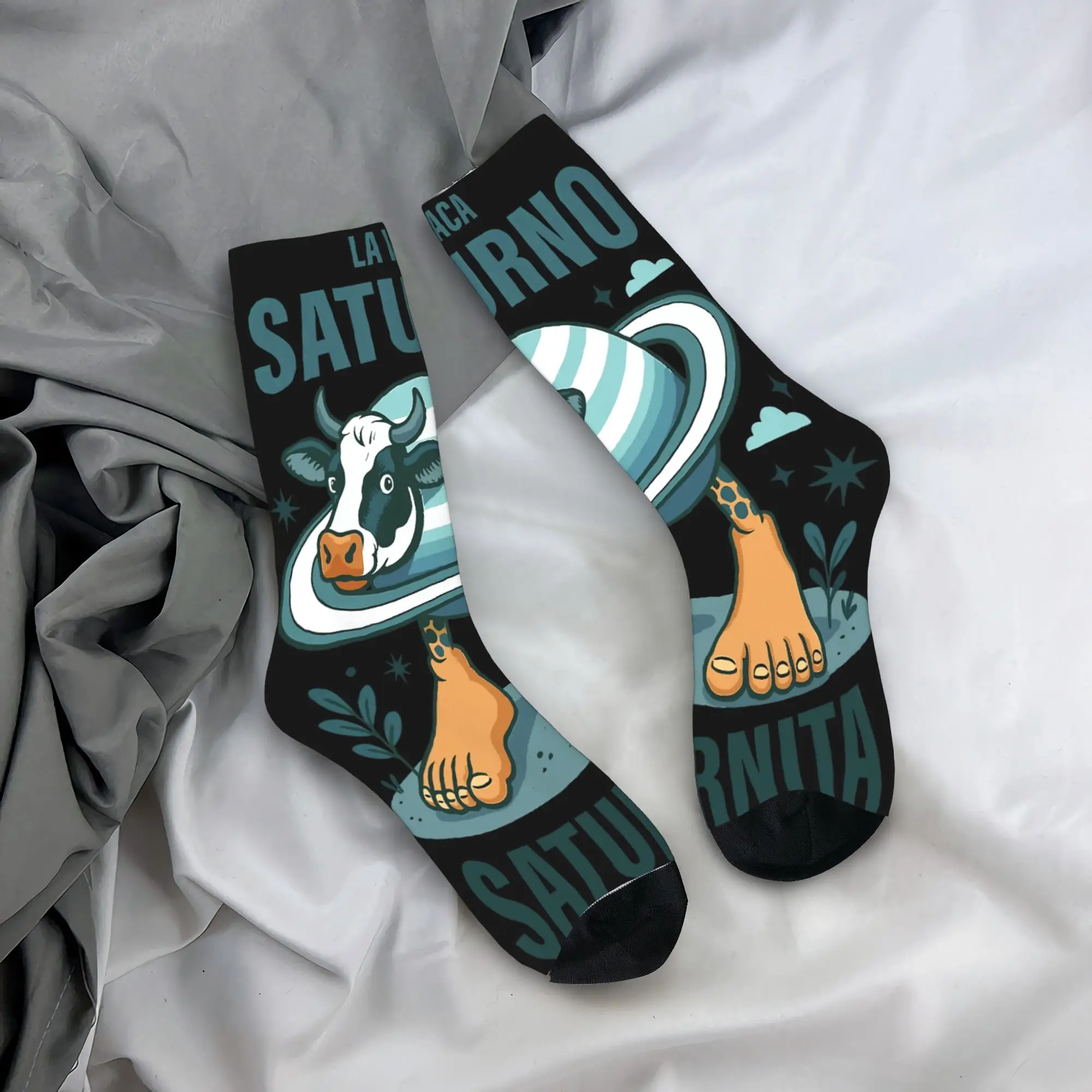 

La Vaca Saturno Saturnita Italian Brainrot Memes Socks Stockings Non Skid Adults Men Socks Comfortable Winter Sports Socks