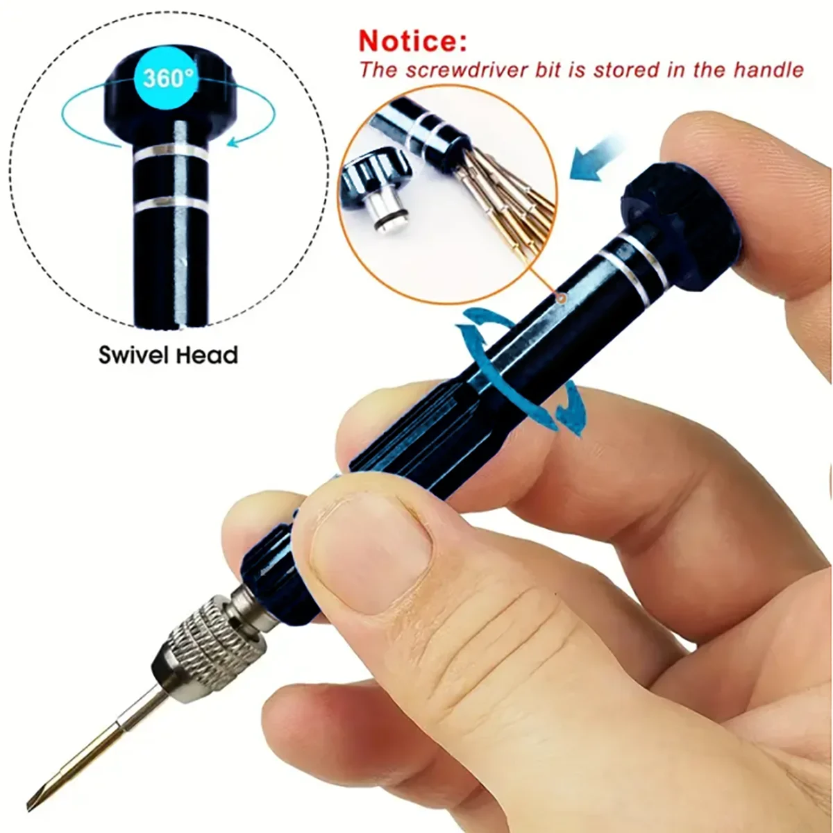 1pc 5-in-1 Multifunctional Small Screwdriver Kit Repair Tool for Eyeglass Sunglasses Electronics Cellphone Jewelry and More