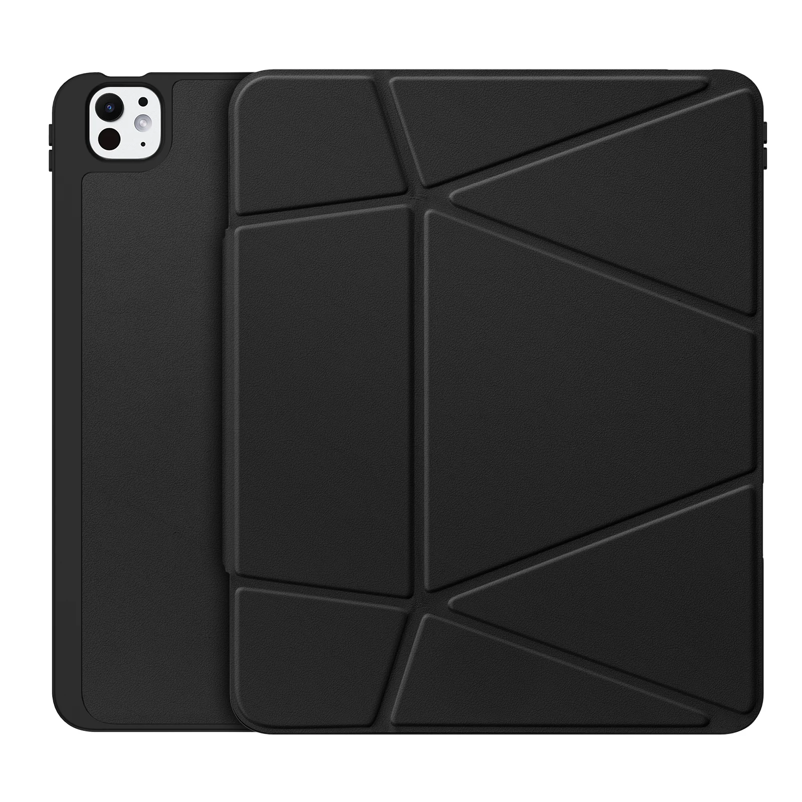 

For iPad Pro 13 (2024) Tablet Case DUX DUCIS Vers Series Multi-function Folding Stand Leather Cover - Black