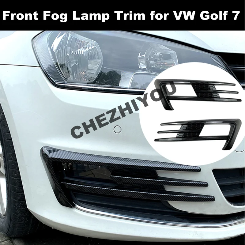 

For Volkswagen VW Golf 7 MK7 GTI 2013 2014 2015 2016 Front Wind Knife Bumper Fog Light Grille Cover Trim Sticker Car Accessories