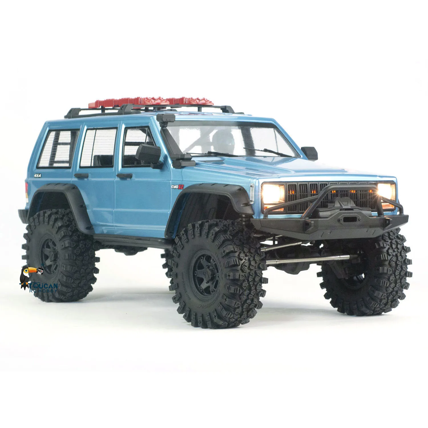 1/8 EMOX2 RC Crawler Car 4WD CROSSRC Controle Remoto Transmissão de 2 velocidades Veículos Off-road Motor Light Modelo TH22719