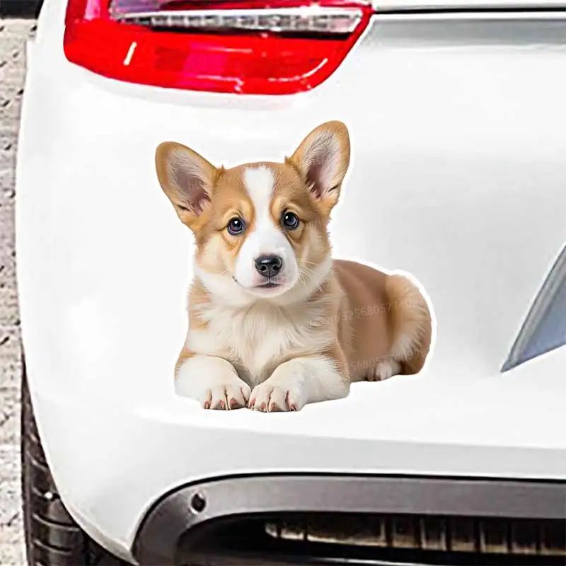 

Cute Cartoon Corgi Pet Dog Animal Car Sticker Waterproof Styling Automobiles Motorcycle Exterior Accessories Vinyl Decals SH867