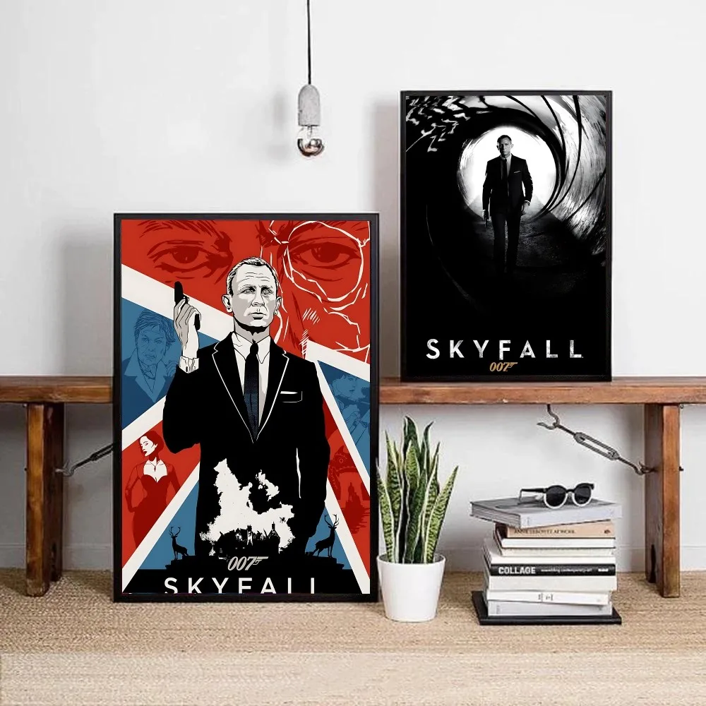 

Movie Poster Of 007 Series Skyfal Poster Kraft Paper Vintage Poster Wall Art Painting Study Stickers Big Szie Wall Painting