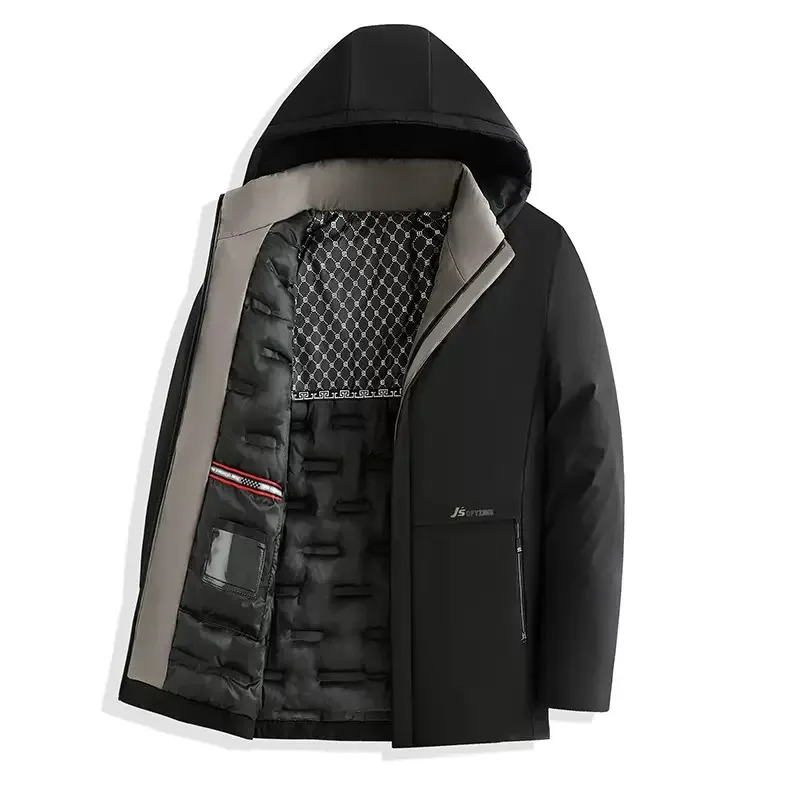 

Autumn and Winter Fashion Thickened Warm Windproof Hooded Cotton-Padded Jacket Men's Loose Sports Large Size High Quality Coat