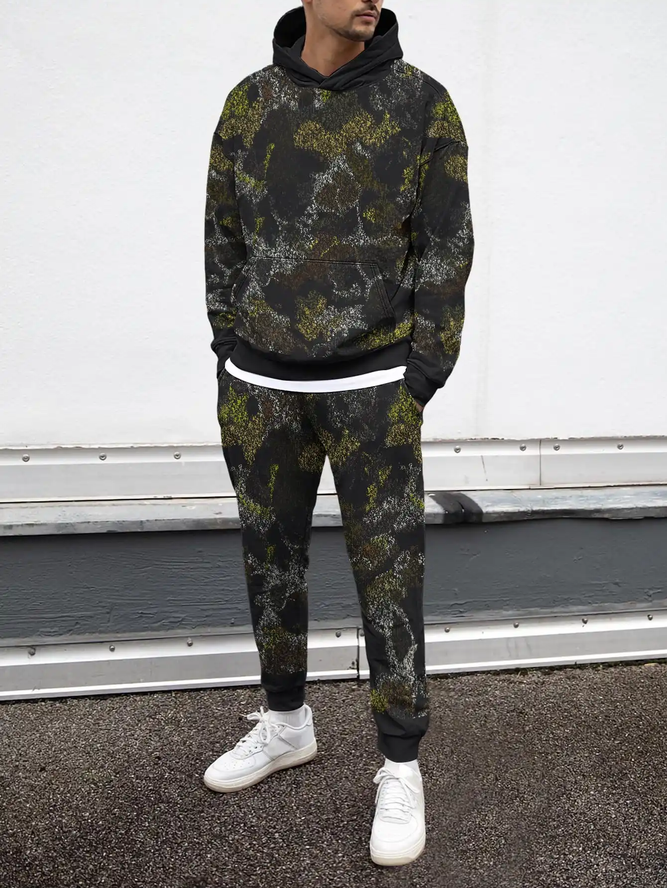 

Camouflage Men Creative Art Design 3D Print Clothes Harajuku Style Tracksuit Hoodie Trouser 2Pc Sets 2025 New Fashion Loose