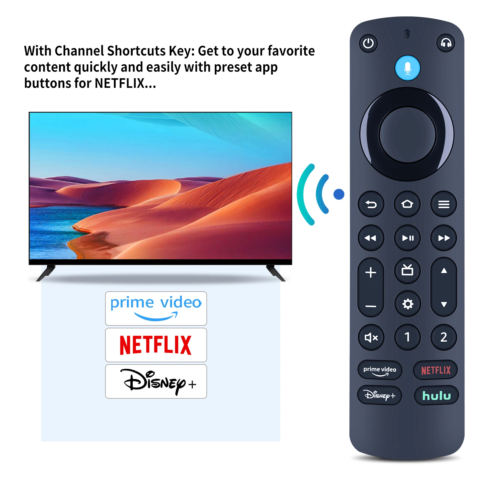 Remote control for Amazon Alexa Voice Remote Pro fire tv