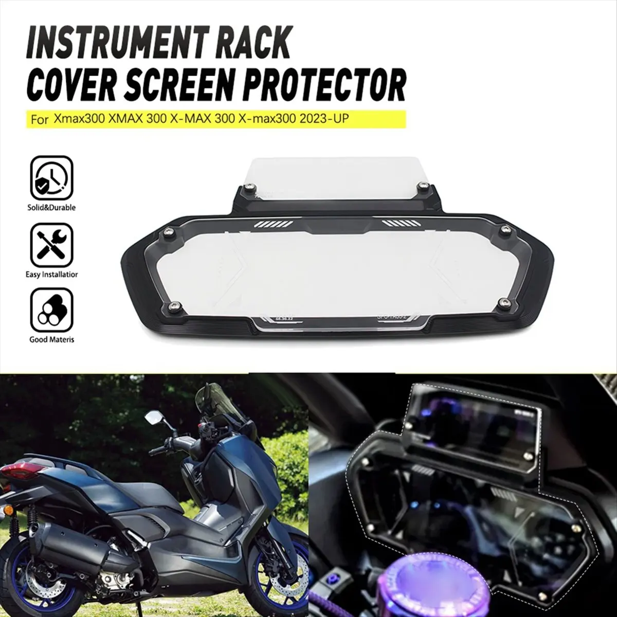 【~-nuevo-a60i】cubierta-protectora-de-pantalla-para-el-marco-del-medidor-de-instrumentos-de-motocicleta-para-xmax300-xmax-300-2023-2025