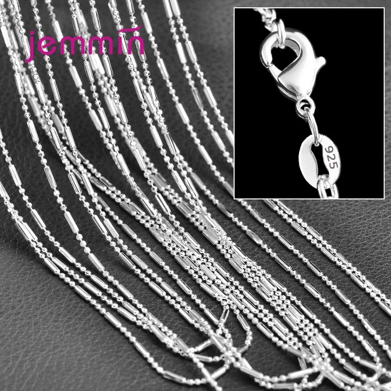 5 Teile/los Echte 925 Sterling Silber Halskette Kette Für Frauen Hochzeit Zubehör Hohe Qualität Feine Mehrere Modelle Option – Detail 17