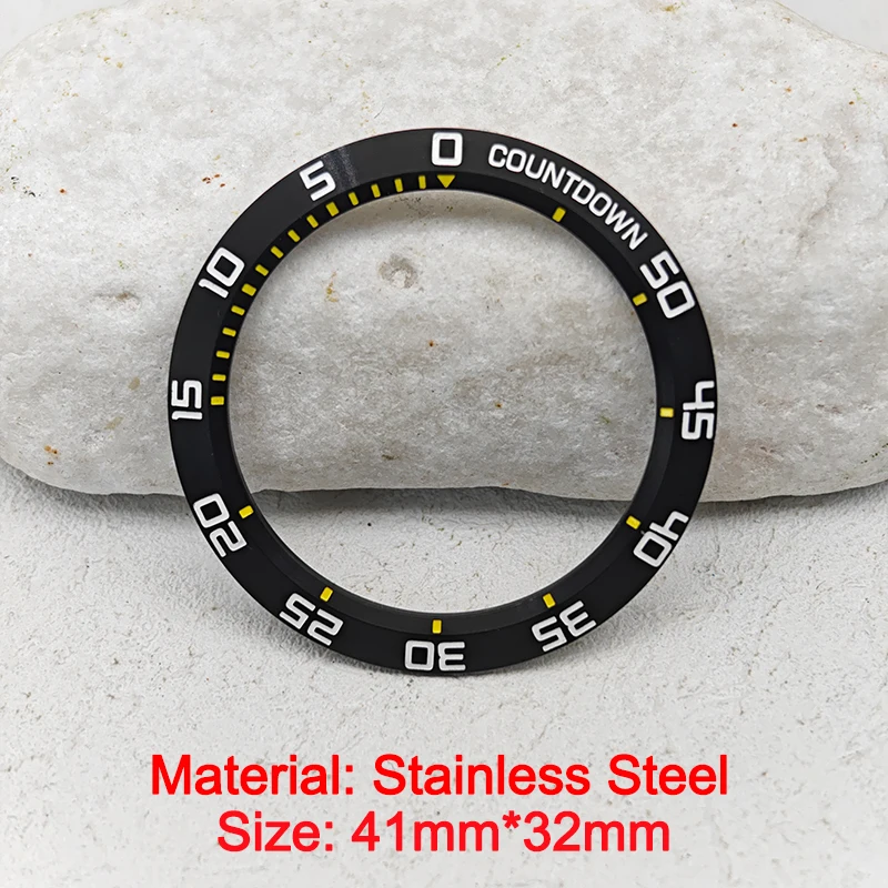 Mod 38 مللي متر عالية الجودة منحدر ساعة معدنية الحافة إدراج حلقة القطر الداخلي 30.5 مللي متر صالح GMT الرجال مشاهدة حالة تعديل أجزاء