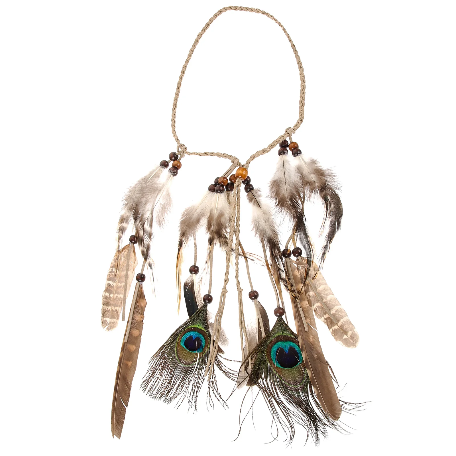 

Headbands Women Bohemian Plume Hair Accessories Indian Headdress Wedding Bridal Comfortable Party Outdoor