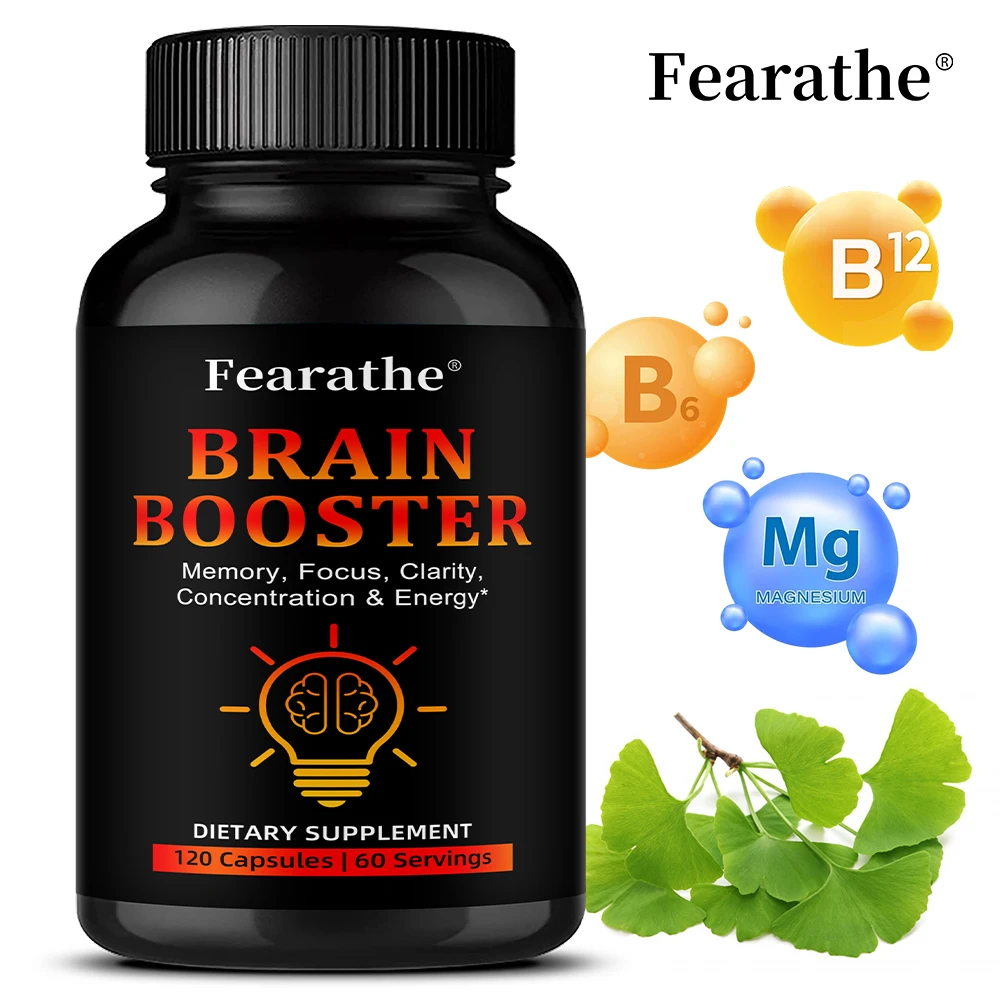 Booster cérébral, supplément cérébral pour augmenter la clarté et la concentration, améliorer la mémoire, augmenter la productivité, soutien cérébral nootropique