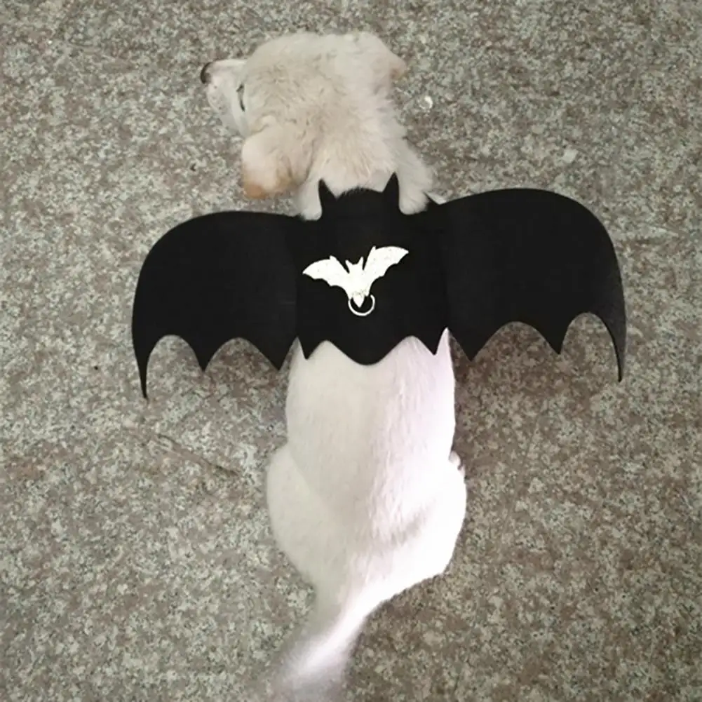 Pet Cat Clothes Bat Wings Funny Dog Costume Artificial Wing Pet Cosplay Prop Halloween Clothes Cat Dog Costume Pet Supplies