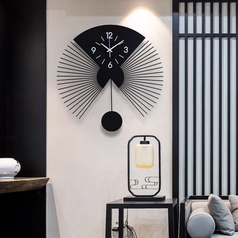 Mechanism Wall Clock Clockwork Mid Century Bedside Accessories Wall Clock Wooden Decoration Interior Dekor Zimmer Home Decor