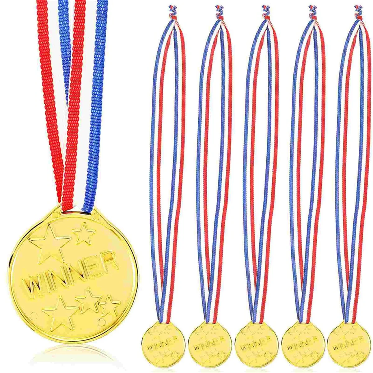 100 Pcs Children'S Medal Football Games Medals Party Supplies Metal Sports Day Kids Golden Award for Basketball