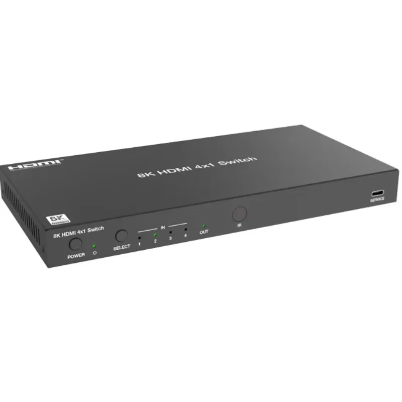 8K HDMI 4x1 Switcher IR Remote وRS- 232 API Commands Control لنظام المسرح المنزلي
