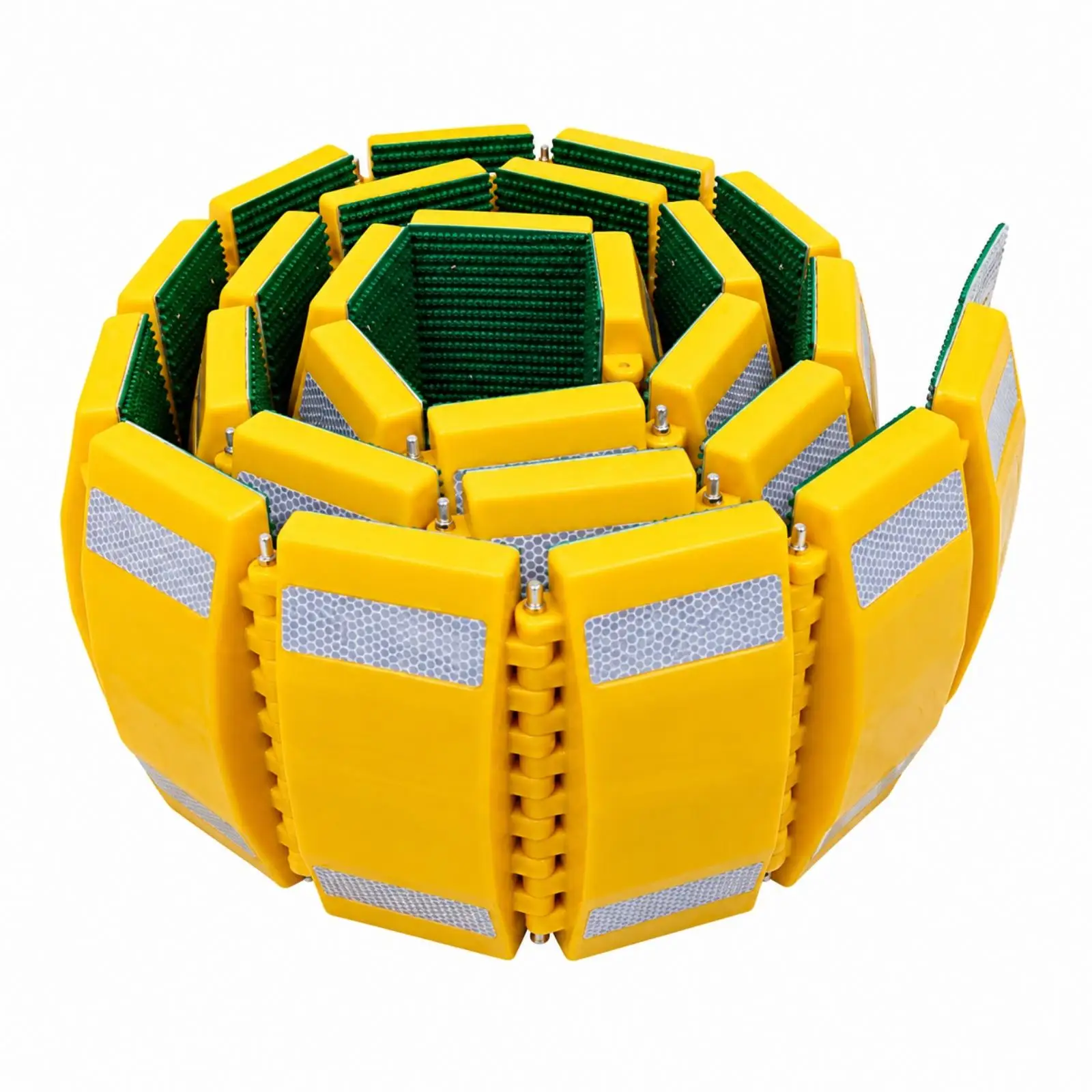 Foldable Speed Bump with Reflective Strips High-Visibility Portable Speed Bump Collapsible Traffic Hump Long-Lasting