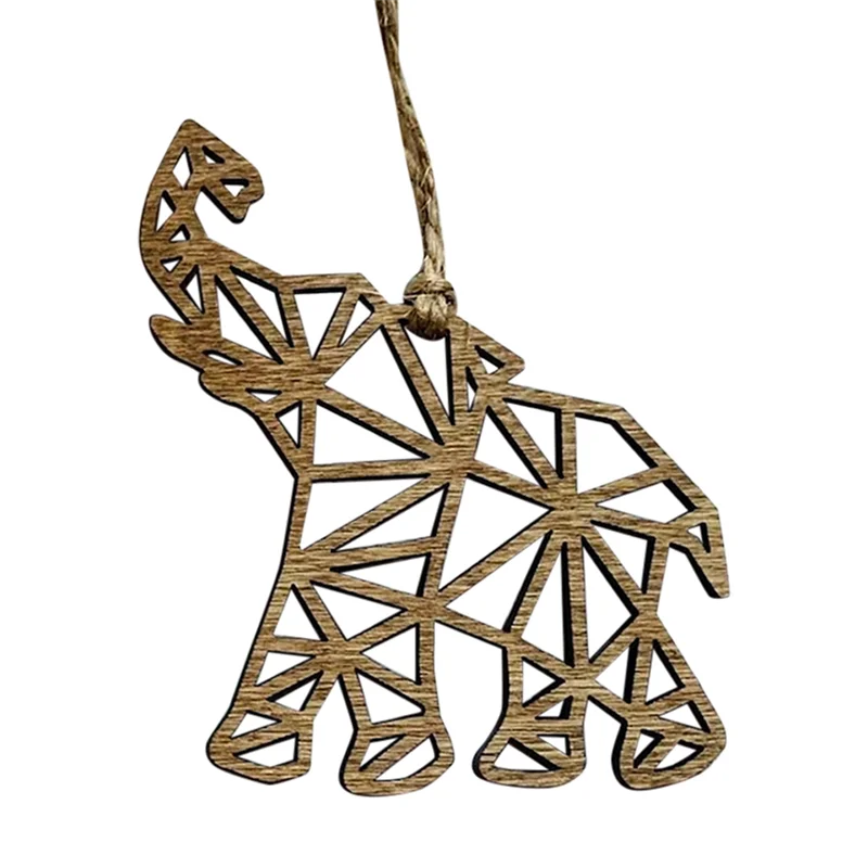 Big Deal Elephant Postcard Pendant Home Decoration Wooden Pendant Elephant Friendship Pendant