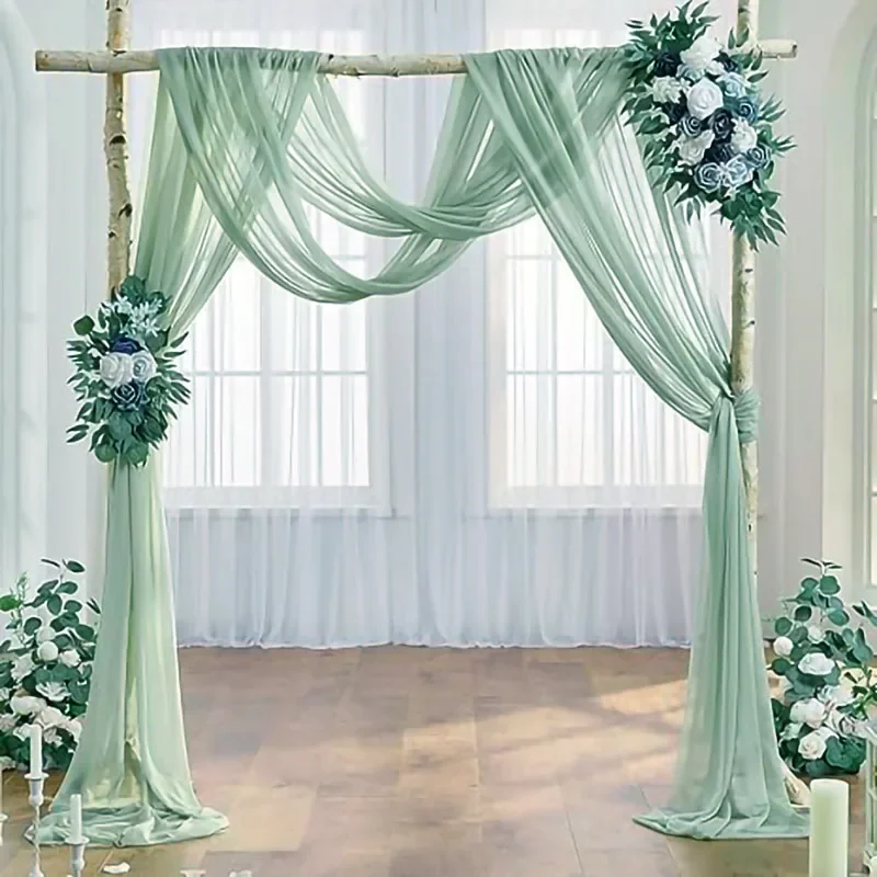 

Wedding Arch Drape Chiffon Fabric Draping Curtain Drapery Wedding Stage Backdrop Draping Ceremony Reception Hanging Decoration