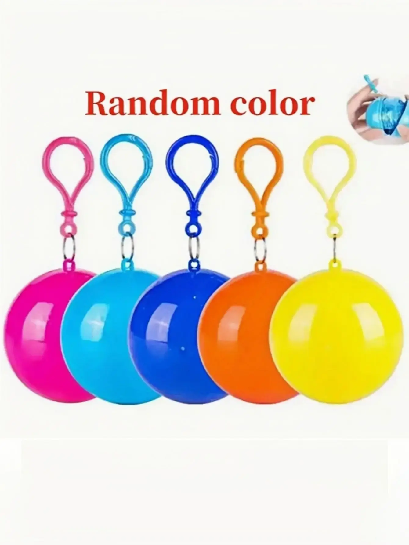 3pcs A Set of，All-Weather Keychain Raincoat - Compact, Portable & Disposable Poncho For Travel, Hiking, And Outdoor Sports（Color