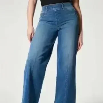 

Женские винтажные эластичные джинсы, джинсовые брюки-клеш с высокой талией и карманами, потертые джинсы, базовые брюки до щиколотки, уличная одежда