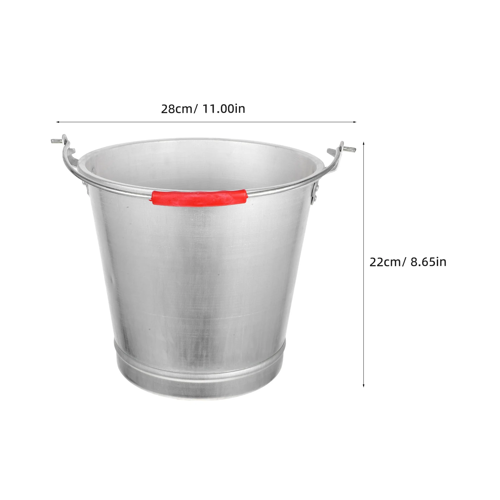 Metal Water Bucket Thick Aluminum Large Capacity Bucket with Handle Portable Milk Barrel Ice Storage Multi Purpose Container
