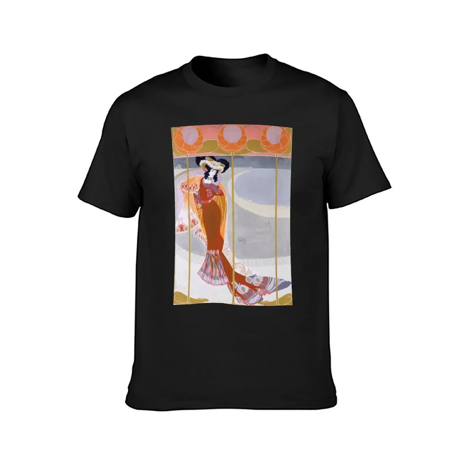 ?légante sur la plage by Georges de Feure T-Shirt boys whites custom shirt shirts graphic anime clothes designer t shirt men