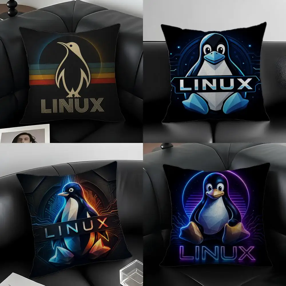 Brand Linux Cushion Cover Natural Linen Pillowcase Set, All-in-One Decor for Sofa, Bedroom & Chair